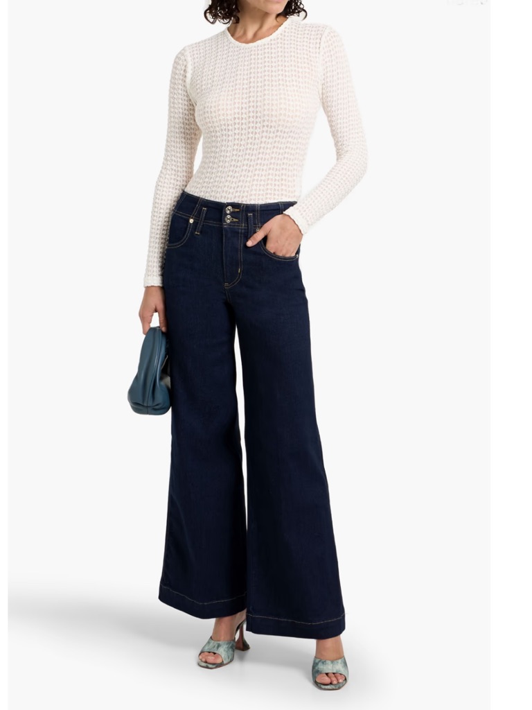 Frame Denim The Seamed High- Rise Wide Leg Jeans